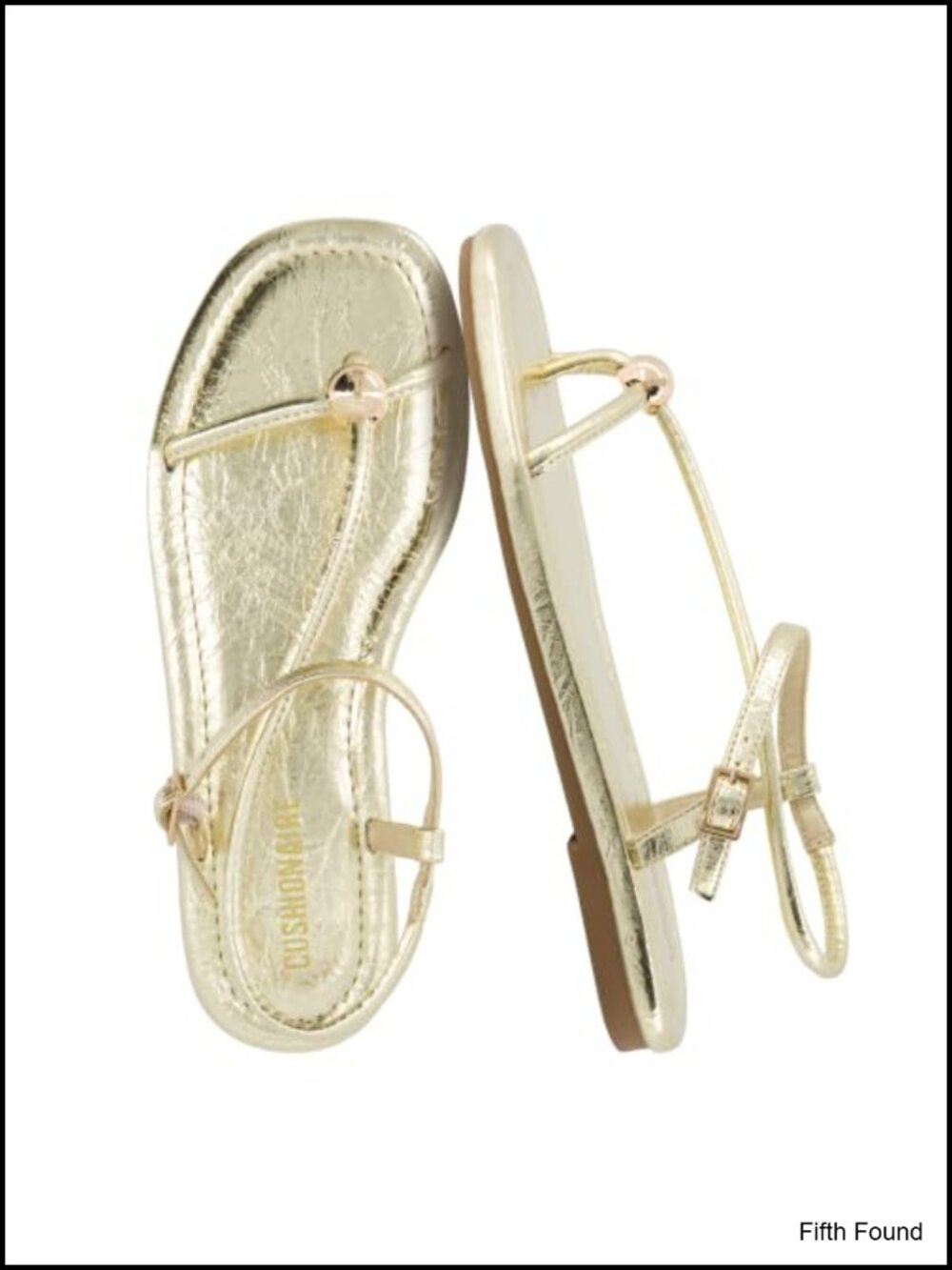 T-Strap Flat Sandal with Cushioned Footbed and Adjustable Ankle Strap